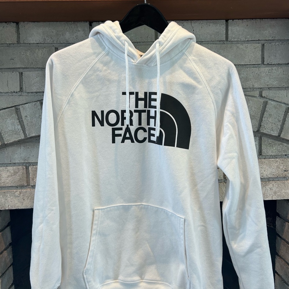 The North Face White Logo Hoodie Sweatshirt